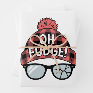 Christmas Oh Fudge Xmas Vacation Funny Holiday Wrapping Paper Sheet