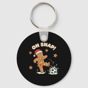 Christmas Oh Snap Gingerbread Soccer Funny Xmas Ho Key Ring