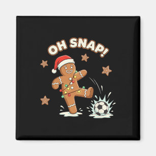 Christmas Oh Snap Gingerbread Soccer Funny Xmas Ho Magnet