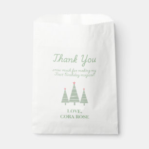 Christmas Oh What Fun First Birthday  Favour Bag