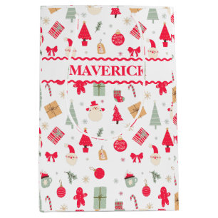 Christmas Oh What Fun First Birthday Medium Gift Bag