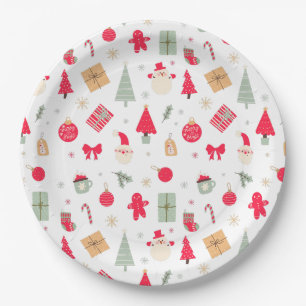 Christmas Oh What Fun First Birthday Paper Plate