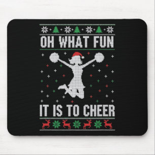 Christmas Oh What Fun It Is To Cheer - Cheerleadin Mouse Pad