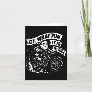 Christmas Oh What Fun It Is To Ride Santa Dirt Bik Card
