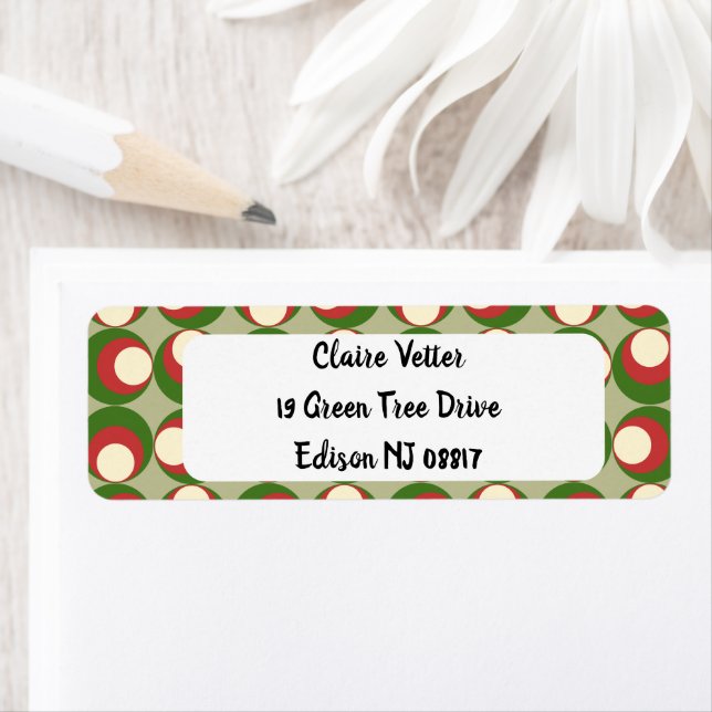 Christmas Olives  Return Address Label (Insitu)
