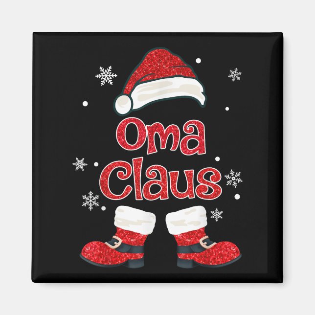 Christmas Oma Claus Grandmother Aunt Mother Daught Magnet (Front)