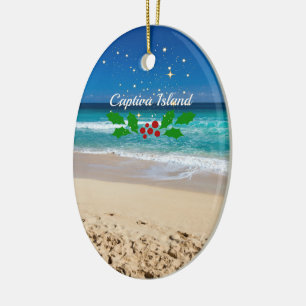Christmas on Captiva Island, Florida  Ceramic Ornament