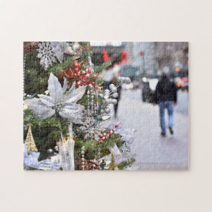 Christmas on Fifth Avenue New York City NYC Jigsaw Puzzle