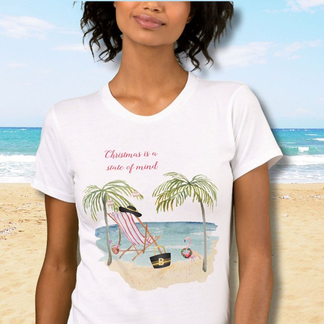 Christmas on the Beach Christmas Bella+Canvas T-Shirt (Creator Uploaded)