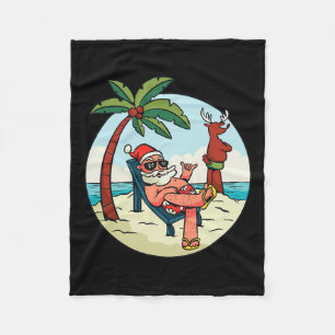 Christmas On The Beach Christmas In July  Fleece Blanket