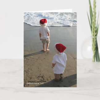 Christmas on the beach holiday card