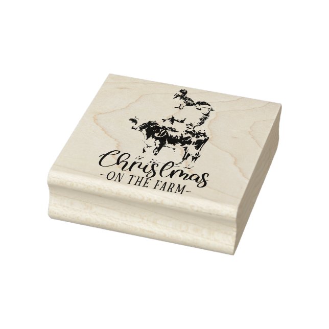 Christmas on the Farm Barnyard Animal Rubber Stamp (Stamp)