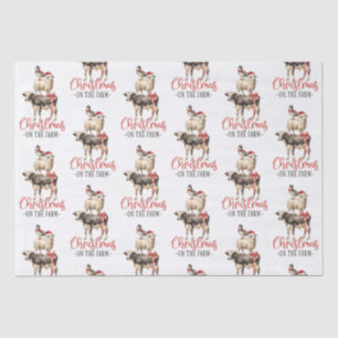 Christmas on the Farm Barnyard Animal Tissue Paper