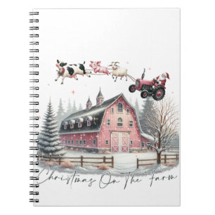 Christmas on the Farm,Merry Christmas Notebook