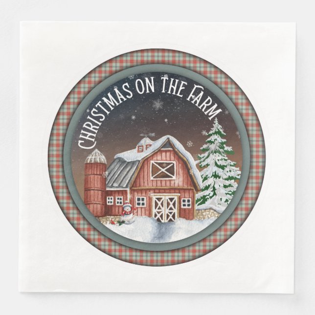 Christmas on the Farm Napkin (Front)