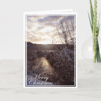 Christmas on the Spokane River Greeting Card