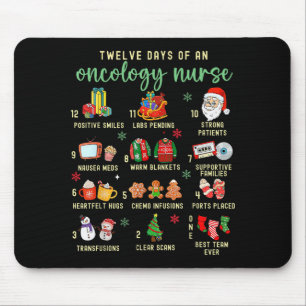 Christmas Oncology Rn Nurse 12 Days Of An Oncology Mouse Pad