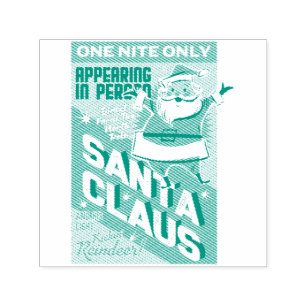 Christmas One Night Only Santa Claus in Person Self-inking Stamp