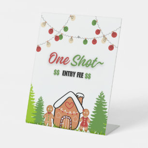 Christmas One Shot Entry Fee Table Sign