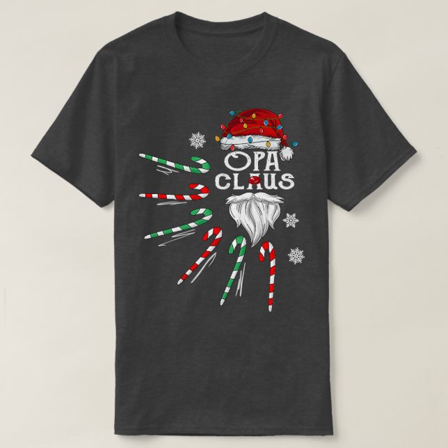 Christmas Opa Claus Opa Beard Candy Classic TShirt (Design Front)