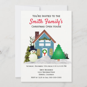 Christmas Open House Family Style Holiday Invitation