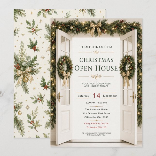 Christmas Open House Invitation (Front/Back)