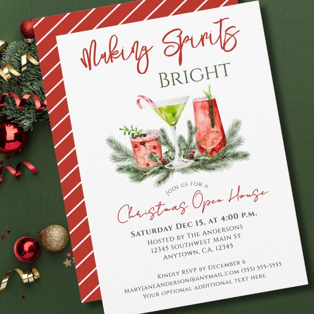 Christmas Open House Making Spirits Bright Invitation (Creator Uploaded)