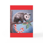 Christmas Opossum Blank Christmas Greeting Card