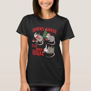Christmas Opossum Lover Possum Sorry Santa I've Be T-Shirt