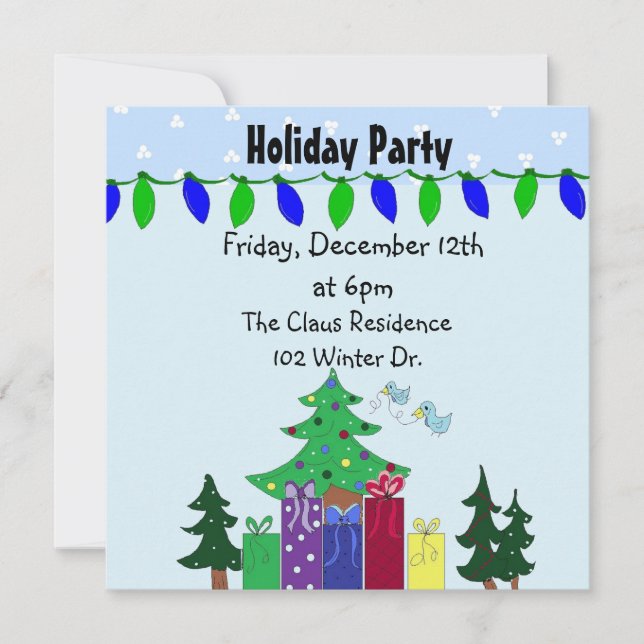 Christmas or Holiday Party Invitation (Front)