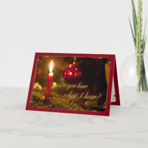 Christmas or Holiday PHOTO Card   Glowing Candle
