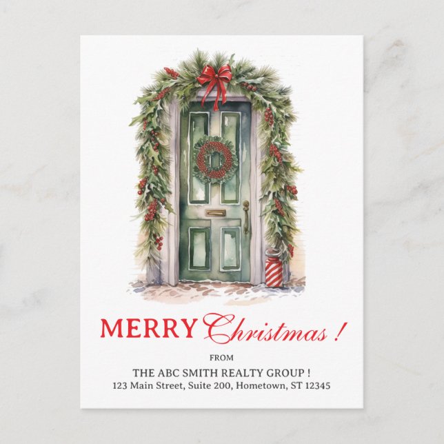 Christmas or Holiday Real Estate Holiday Postcard (Front)
