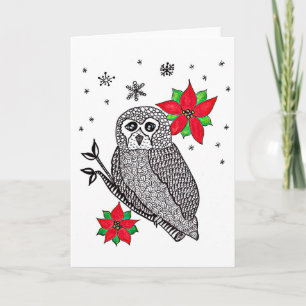 Christmas or Winter Owl Card