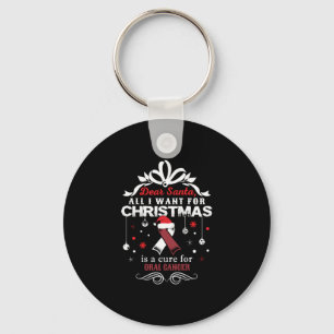 Christmas- Oral Cancer Awareness Shirt Key Ring