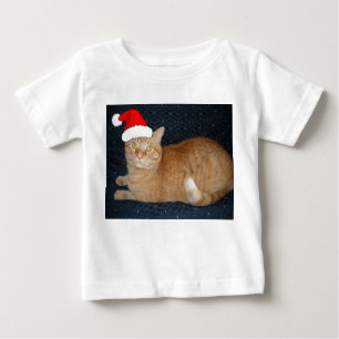 Christmas Orange Tabby Cat Baby T-Shirt