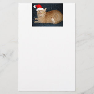 Christmas Orange Tabby Cat Stationery
