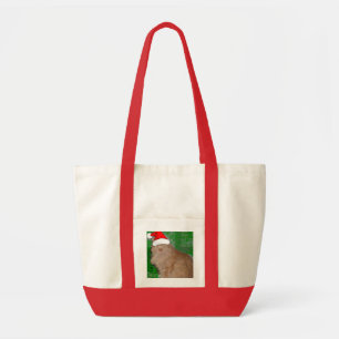 Christmas Orange Tabby Kitty Cat Tote Bag