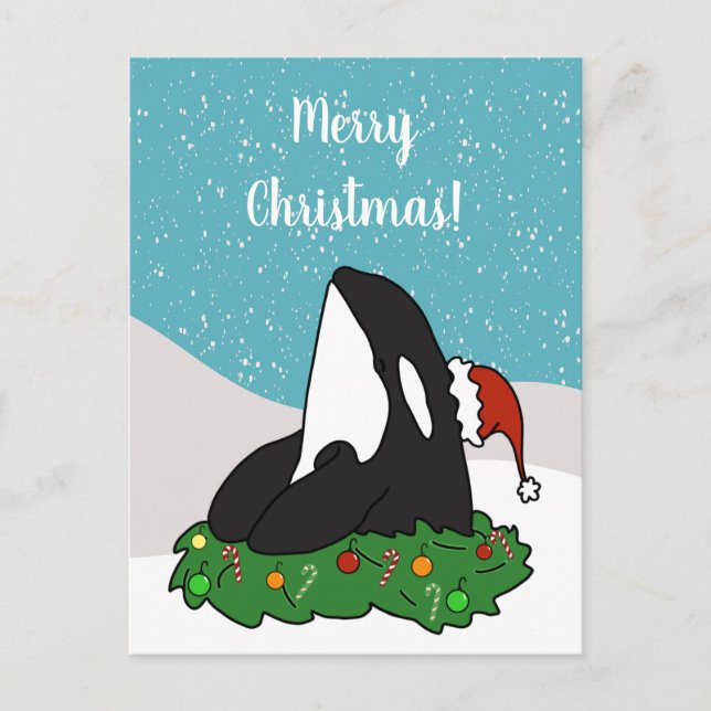 Christmas Orca Card (Front)