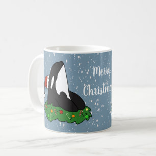 Christmas Orca Coffee Mug