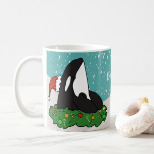 Christmas Orca Killer Whale Coffee Mug