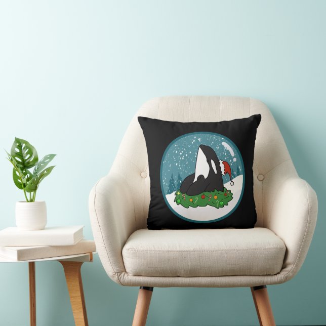 Christmas Orca Killer Whale Cushion (Chair)
