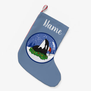 Christmas Orca Killer Whale Small Christmas Stocking