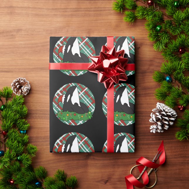 Christmas Orca Killer Whale  Wrapping Paper (Holiday Gift)