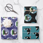Christmas Orca Killer Whale Wrapping Paper Sheet<br><div class="desc">Christmas Orca Wrapping Paper</div>