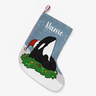 Christmas Orca Small Christmas Stocking