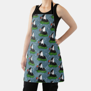 Christmas Orca Whale Apron
