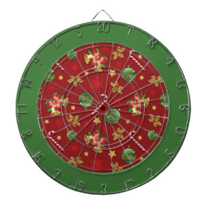 Christmas Ornamant & Candy Cane Pattern Dartboard