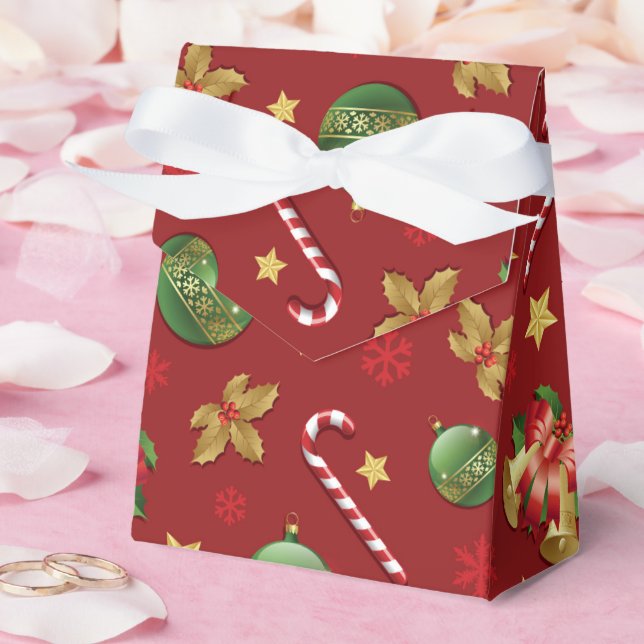 Christmas Ornamant  & Candy Cane Pattern Favour Box (Wedding)