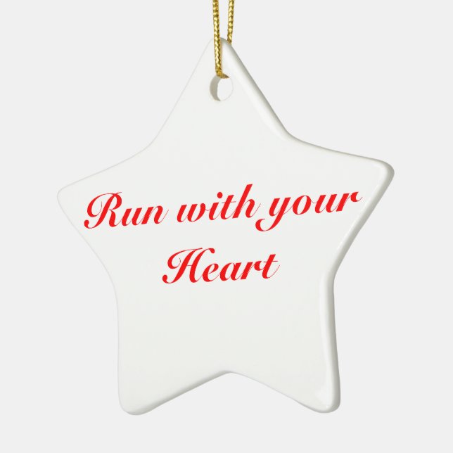Christmas Ornament 5K for runners, Star (Left)