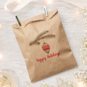 Christmas Ornament and Branch Customisable Favour Bag